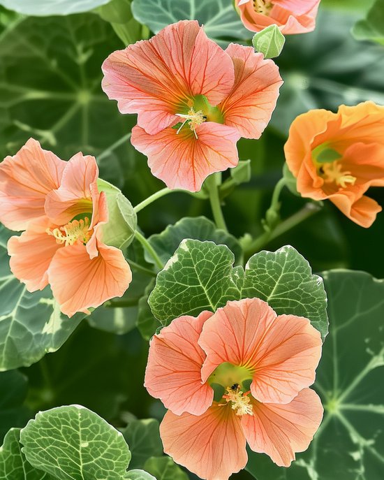 Oost-Indische Kers Zaden Alaska TT Salmon Tropaeolum Majus Eenjarig