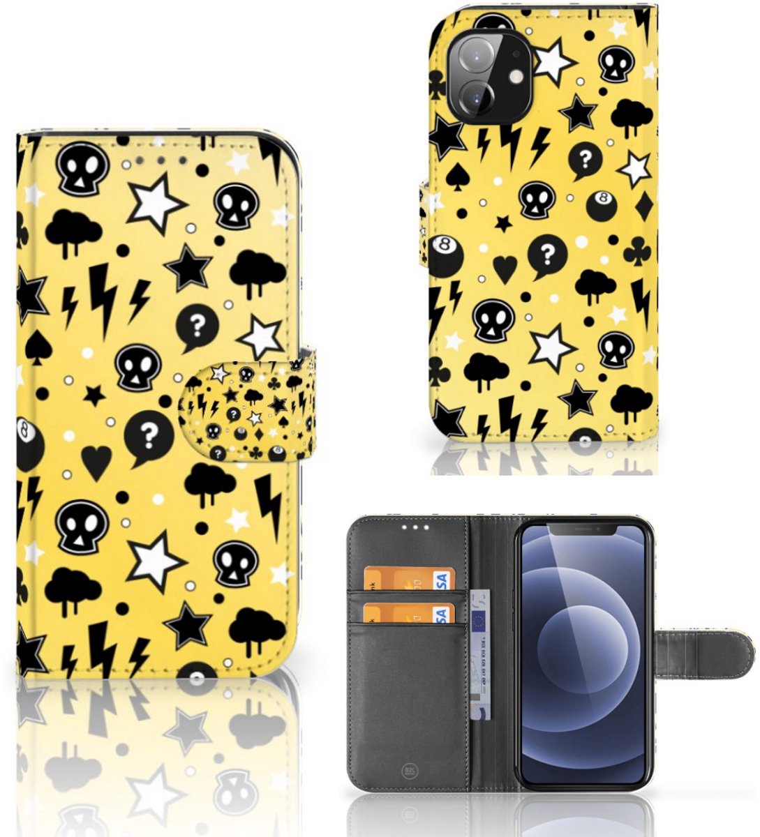 Telefoonhoesje met Naam Apple iPhone 12 Mini Punk Geel