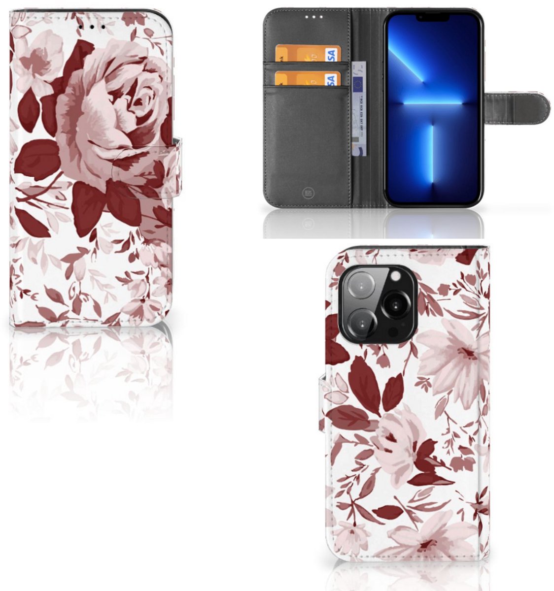 Hoesje iPhone 13 Pro Watercolor Flowers