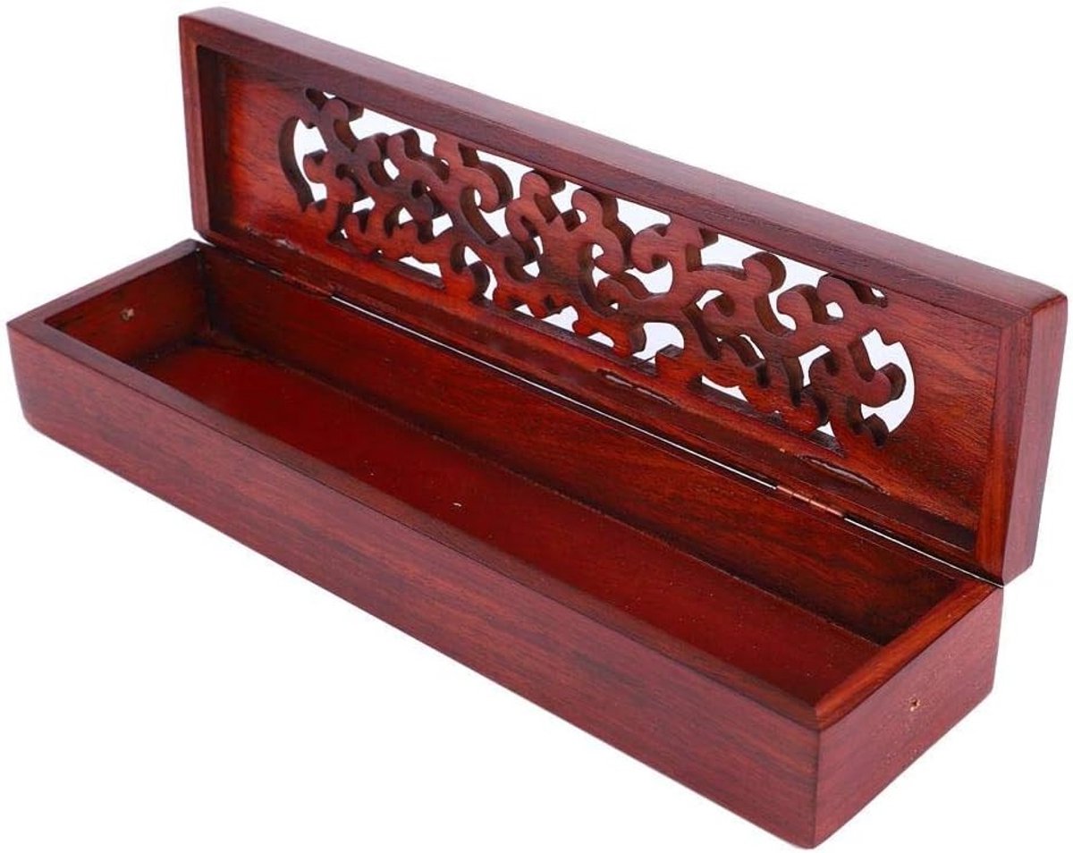 Houten Incense Box voor Boeddhistische Rookstokjes, Nanmu Houder en Assorted Geuren
