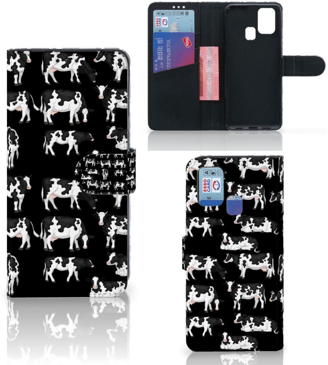 Samsung Galaxy M31 Telefoonhoesje met Pasjes Koetjes