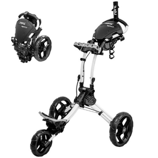 Rovic RV-1C 2.0 Golftrolley - Wit Zwart — afbeelding 2