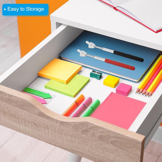 PATIKIL Telescopische leraren wijzer stok, 2 stuks klaslokaal whiteboard leraar hand vinger mini pointer voor presentatie luidspreker gids coach, zwarte stijl 1 — afbeelding 3