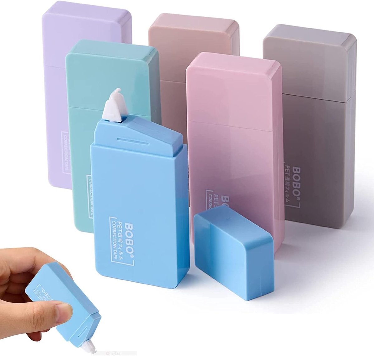 Cosensi - Correction Tape - Witte tape - Perfect voor school en kantoor - Mini formaat - 12-pack - Gebruiksvriendelijk - 6 kleuren