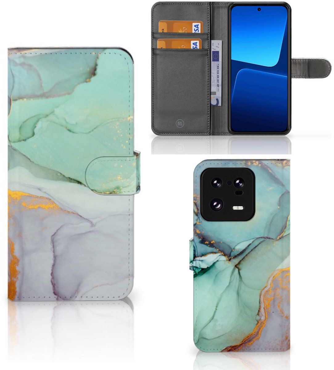 Book Case voor Hoesje voor Xiaomi 13 Pro Watercolor Mix