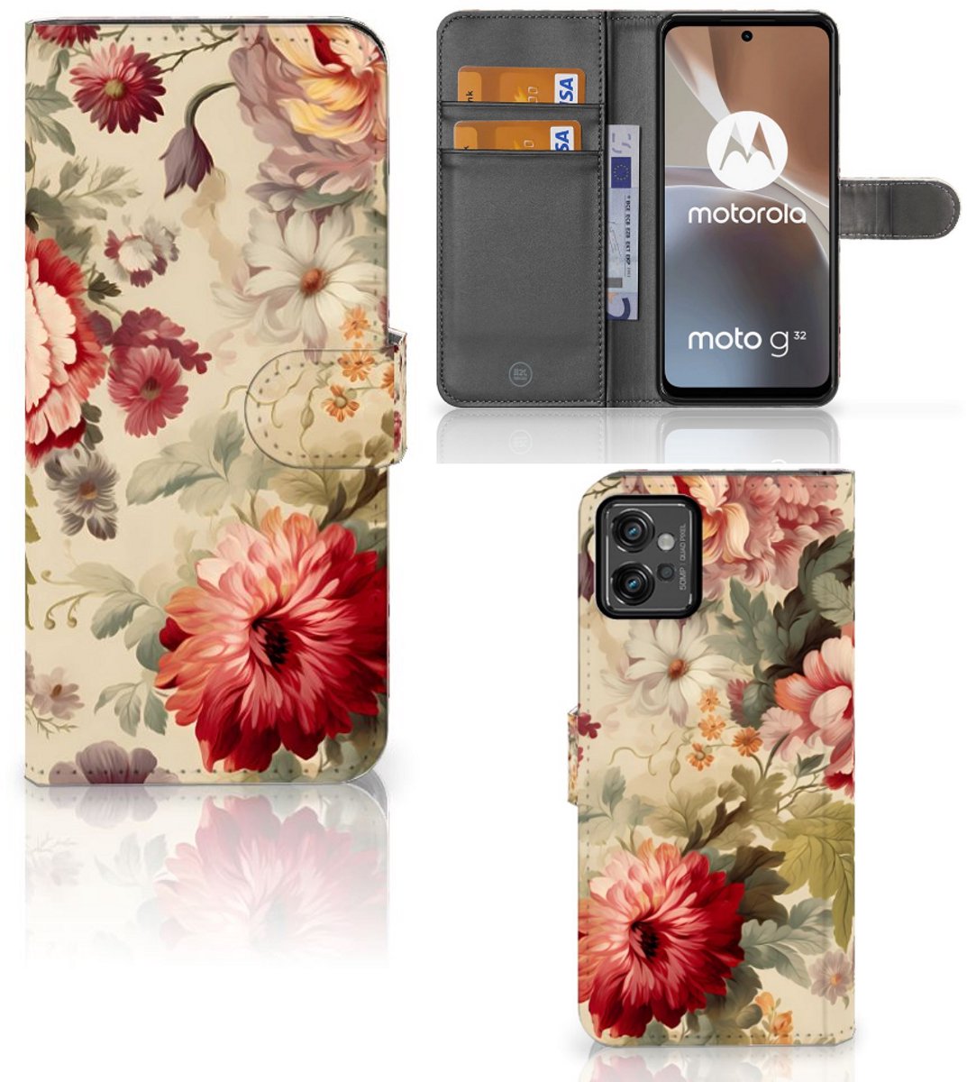 Hoesje voor Motorola Moto G32 Bloemen
