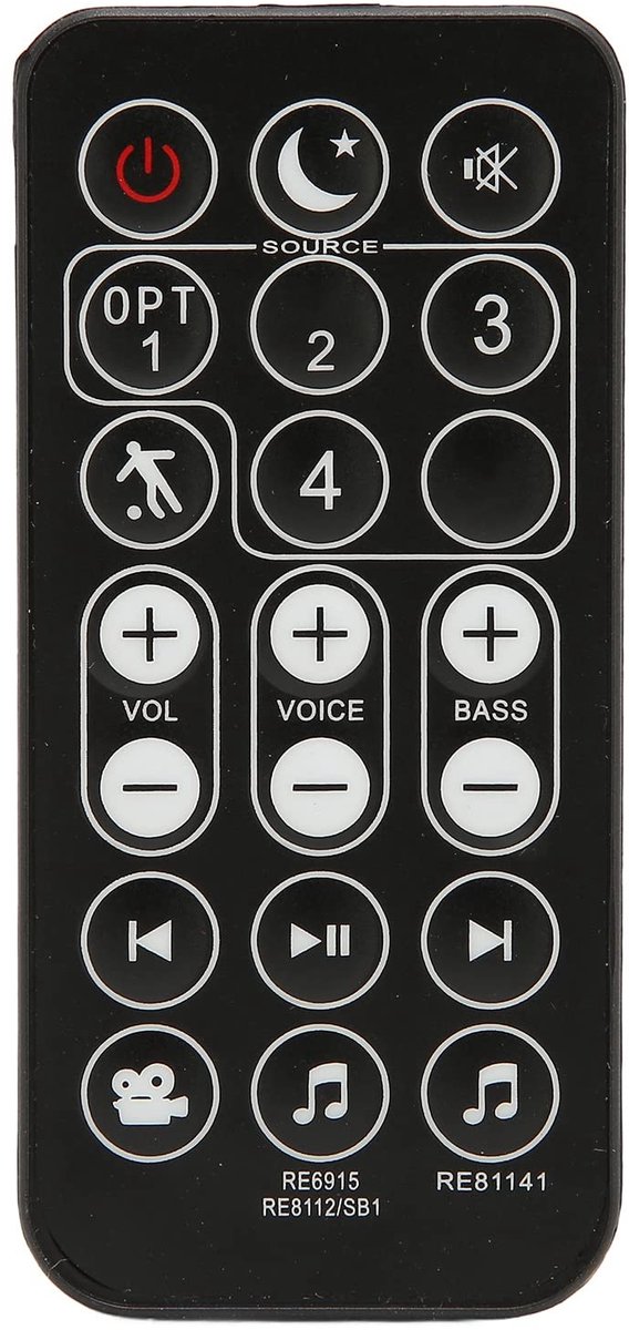 Polk Soundbar Afstandsbediening RE6915 - Vervanging voor Polk Bar Speaker System