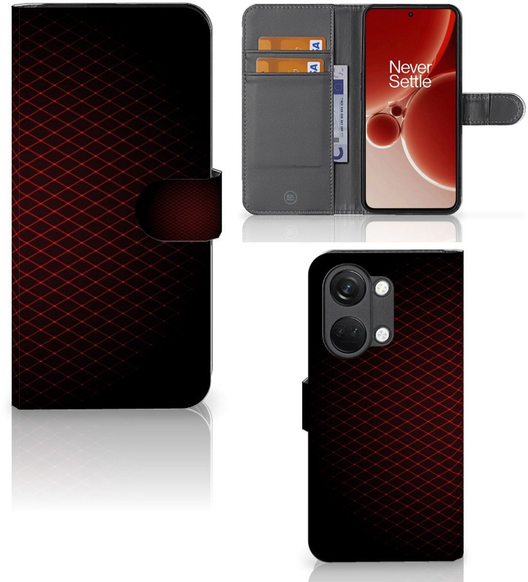 OnePlus Nord 3 Telefoon Hoesje Geruit Rood