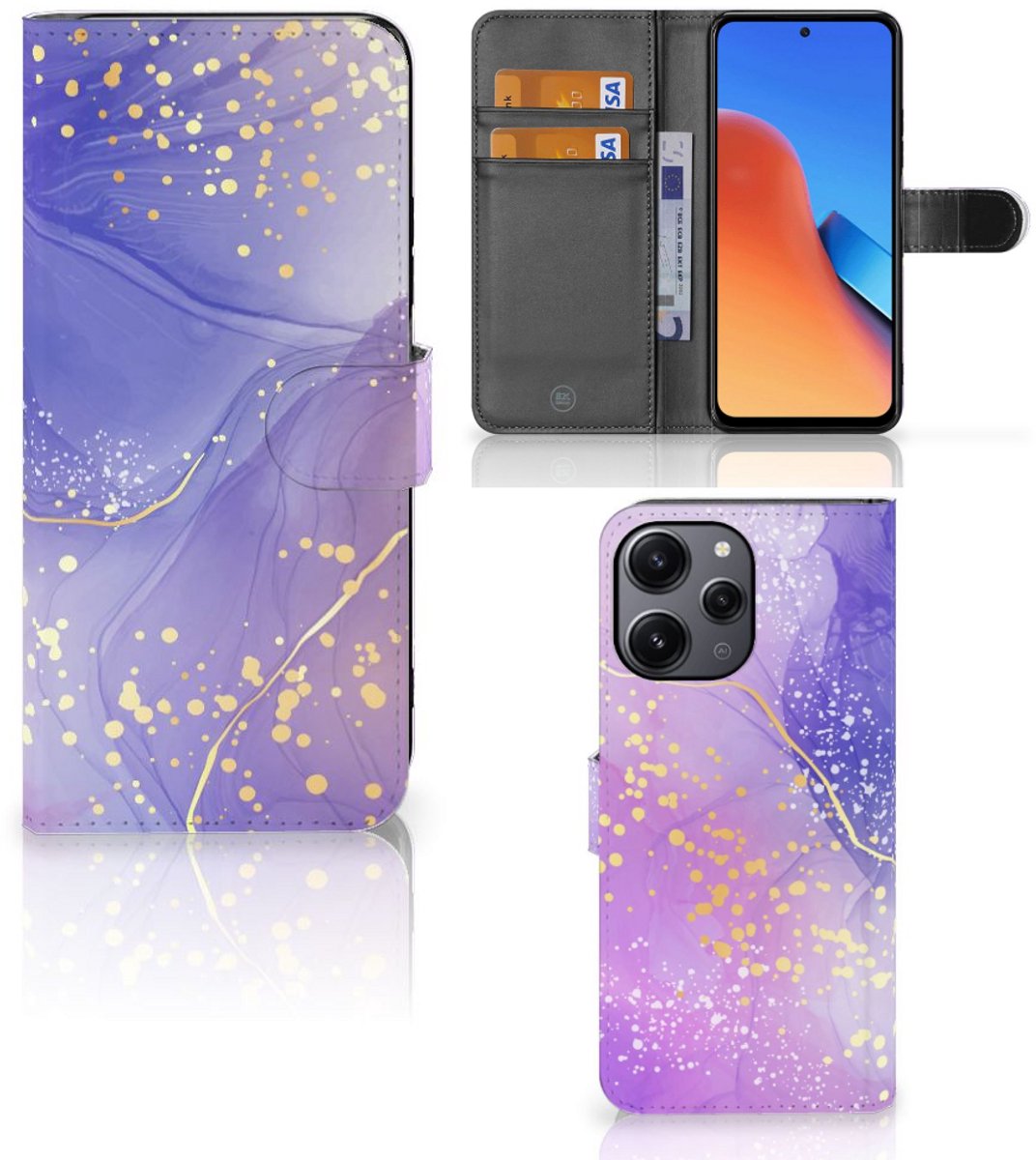 Hoesje voor Xiaomi Redmi 12 Watercolor Paars