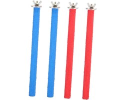 Vogel Zitstokken - Papegaai Speelgoed - Vogel Training - Kwartszand Coating - 21.5 cm - Diverse Kleuren