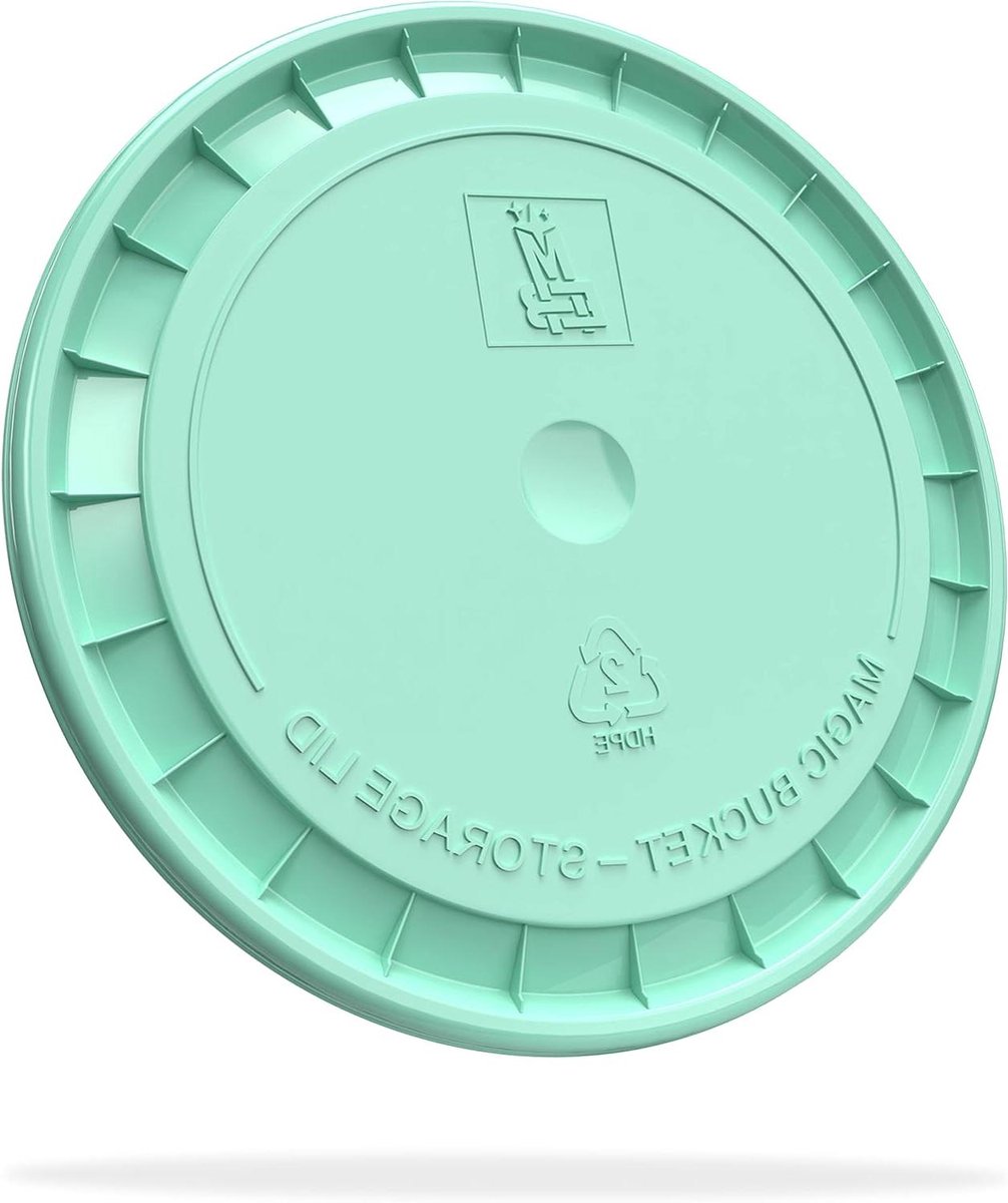 Emmer Deksel - Praktisch Klikdeksel - Auto Wassen - Ideaal Als Kruk - 31 cm Diameter - Mint