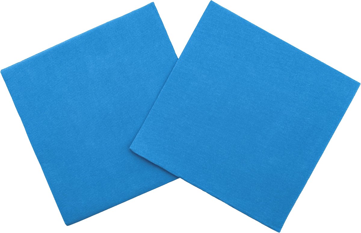 Servetten BLAUW 33 CM * 50 stuks * 1/4 vouw * FSC * Point2Point