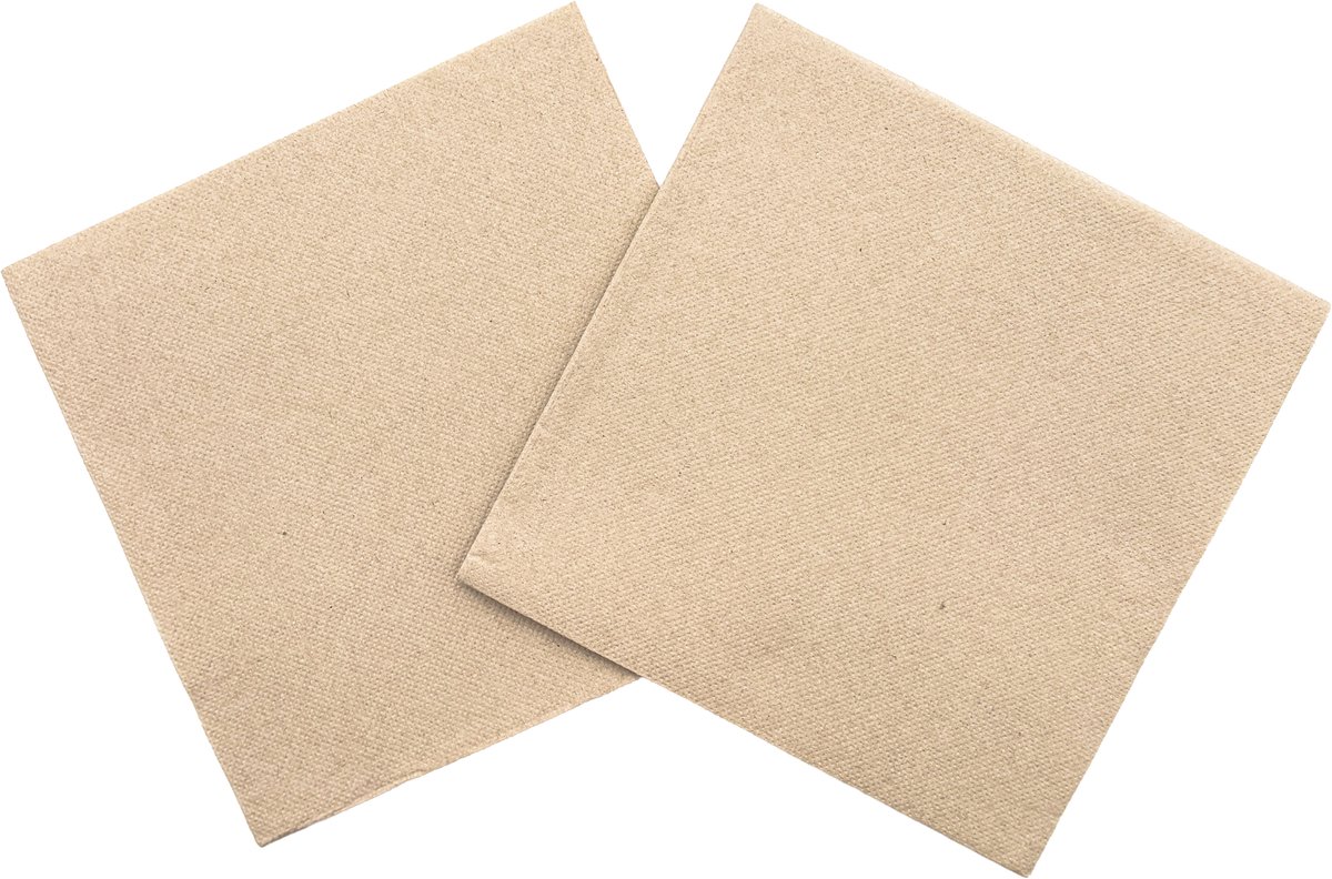 Servetten NATUREL 33 CM * 50 stuks * 1/4 vouw * Point2Point