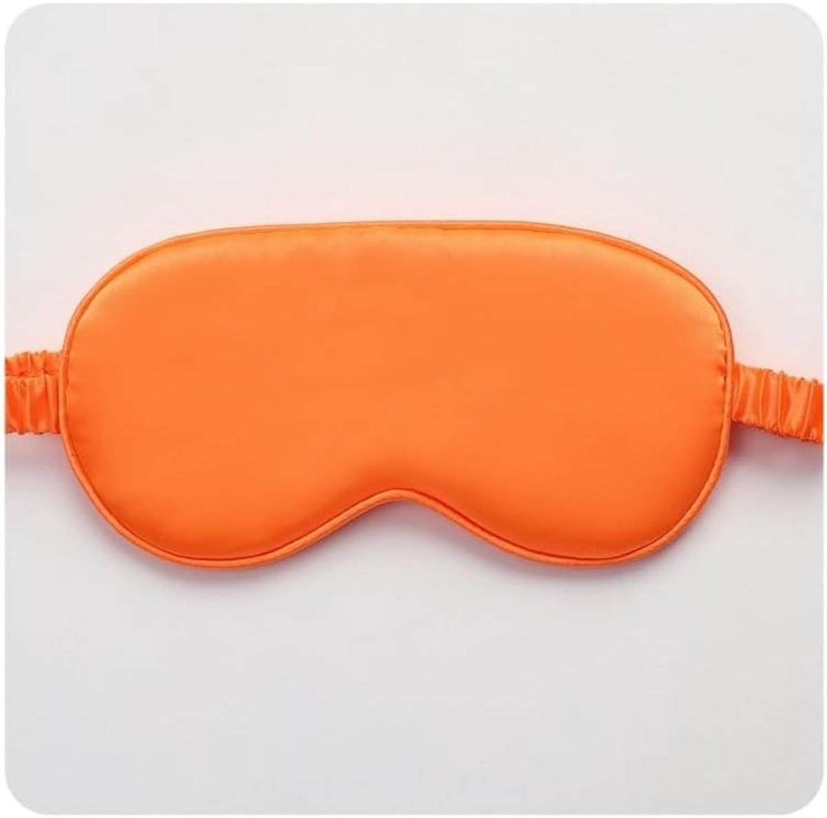 Zijden Slaapmasker - Oogmasker Slaap - Verbeter Slaap - Huidvriendelijk Katoen - 20.5 cm x 9.5 cm - Oranje