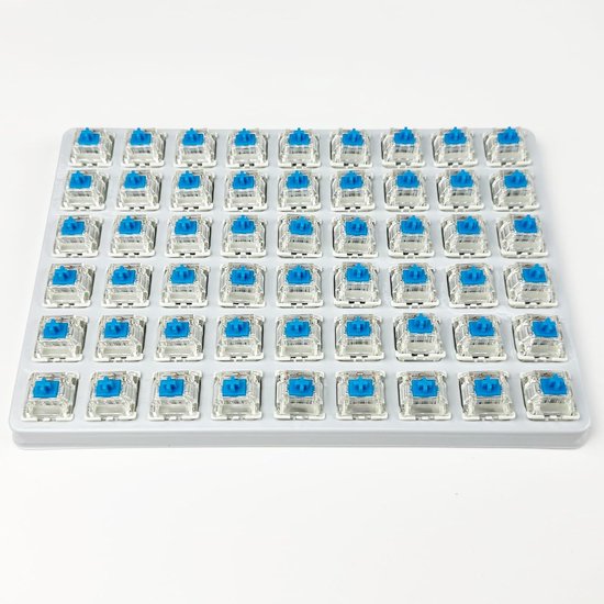 Mechanische Toetsenbord Schakelaars - Toetsenbordonderdelen Clicky Switches - Gaming en Typen - Voorgesmeerd en Versterkt - 108 stuks - Blauw — afbeelding 2