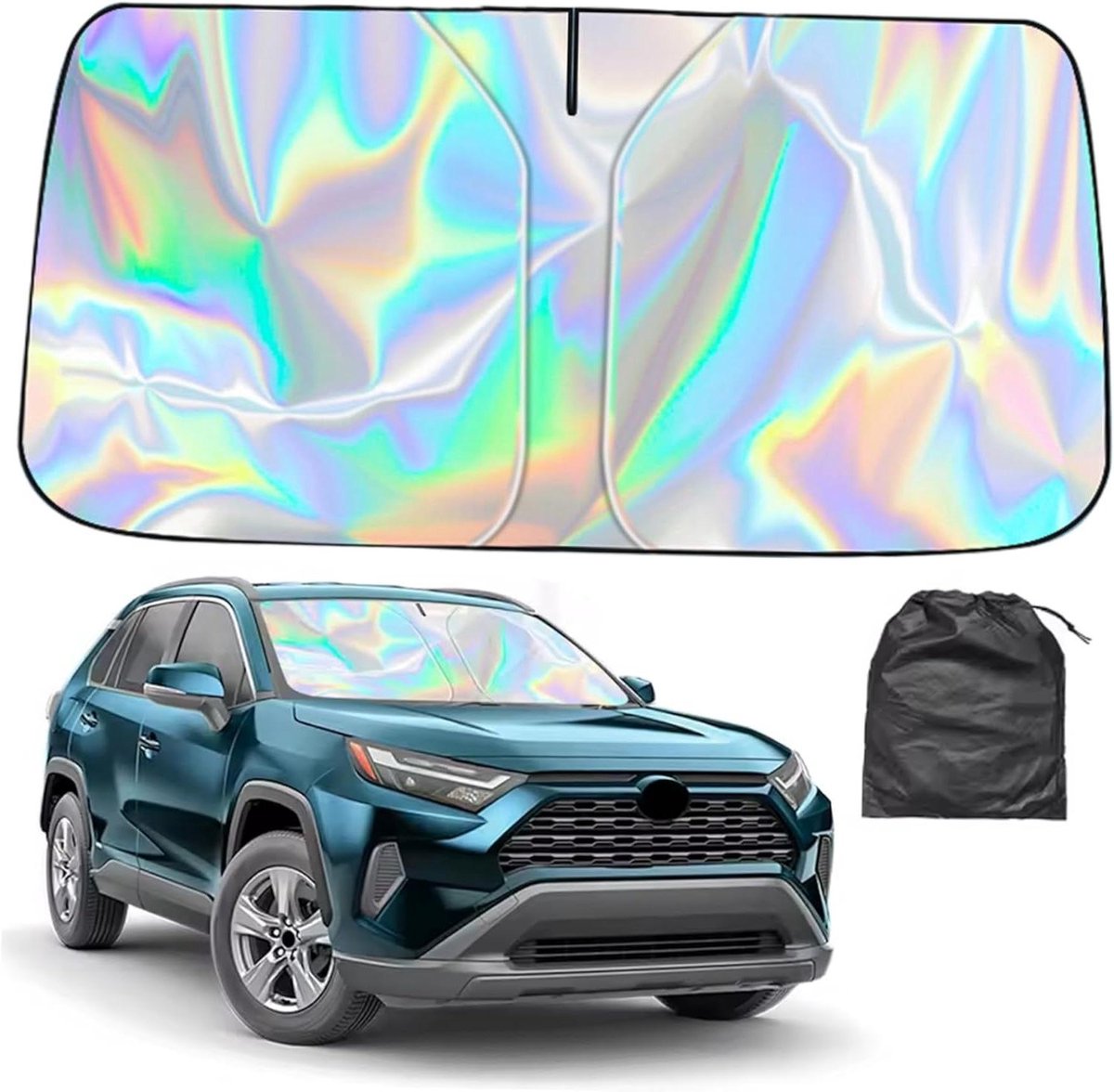Voorruit Zonwering - Auto Parasol - Auto Koel Houden - 4-Laags Isolatie - 140 x 70 cm - Zilver