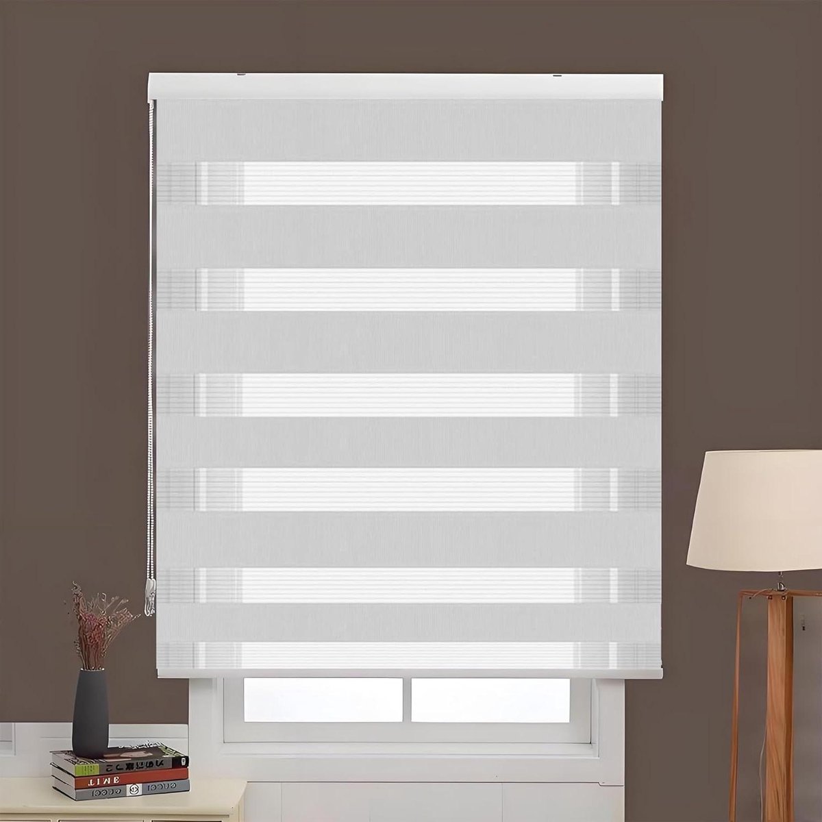 Verduisterend Rolgordijn - Zebra Gordijn Dag Nacht - Privacy Cre0ren - Dubbele Stofbanen -
