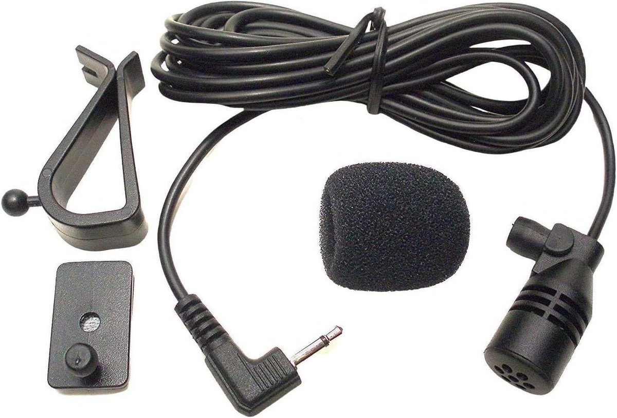 Auto Microfoon - 2.5mm Jack - Gesprekken Voeren - Hoge Gevoeligheid - 30 Gram - Zwart