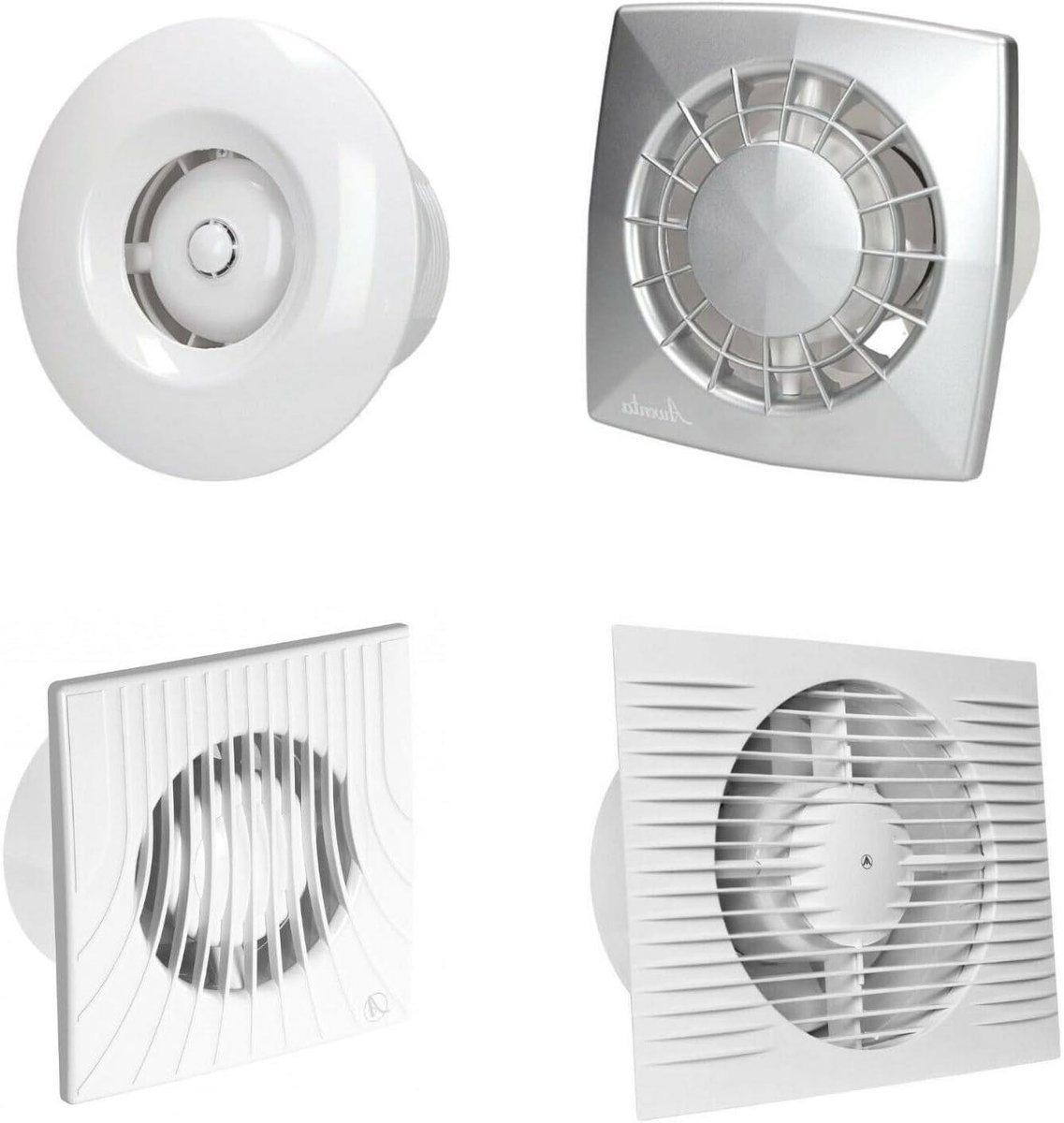 Badkamerventilator - Afzuigventilator - Ventilatie Verbeteren - Met Vochtsensor - 150 mm -
