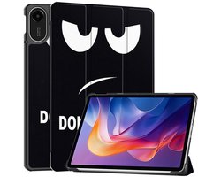 Tablet Hoes Geschikt voor Xiaomi Redmi Pad 2 | Book Case met Standaard | Kunstlederen Beschermhoes | Tri-fold | Don't Touch Print