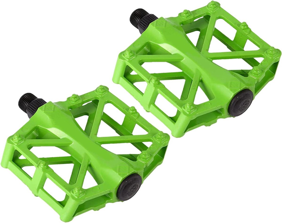 Fietspedalen Aluminium - Platform Pedalen Fiets - Comfortabel Fietsen - Antislip Ontwerp - 489 Gram - Groen