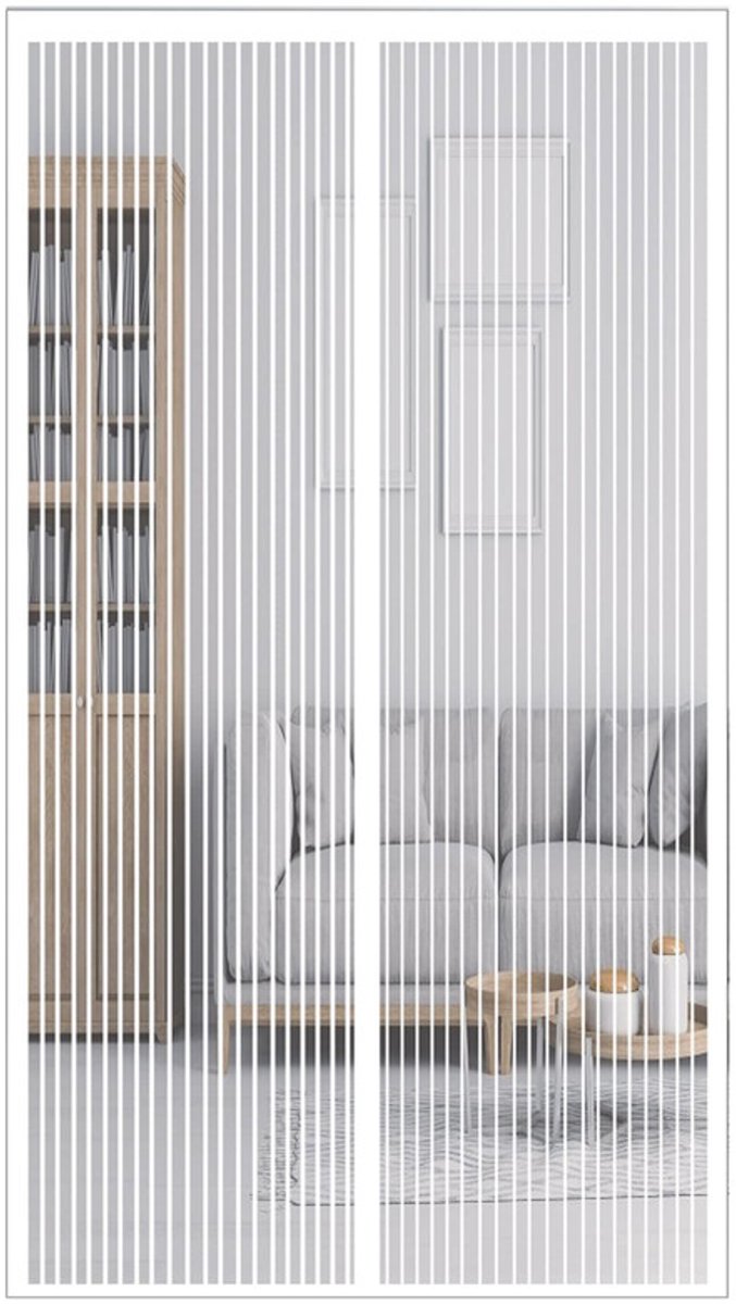 Magnetisch Horren voor Deur - 80x210 cm Zelfsluitend - Hoog Dichtheid Insectengaas - Zonder Boren - Wit