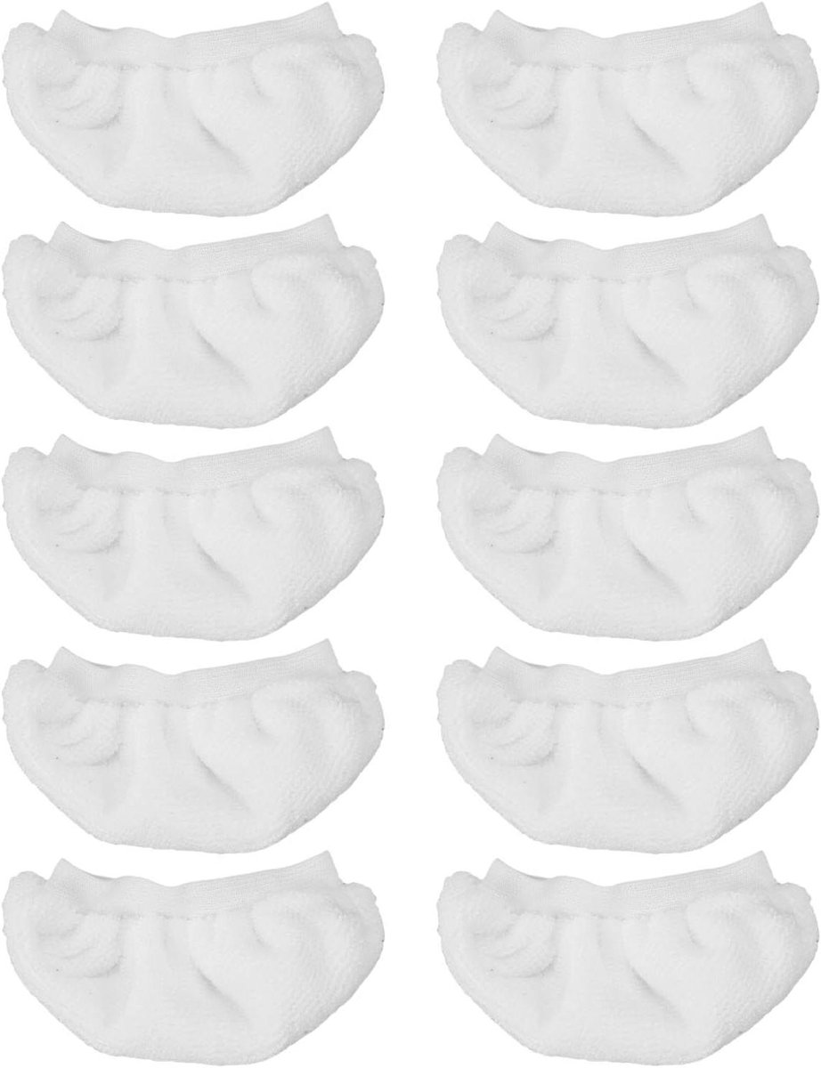 Stoomreiniger Doeken - Microvezel Pads - Vloeren Reinigen - Wasbaar Herbruikbaar - 10 Stuks - Wit