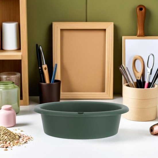 Tuinzeef Rond - Bodemzeef Compostzeef - Grond Ziften - Ergonomisch Handvat - 31 x 31 x 8.5 cm - Groen — afbeelding 4