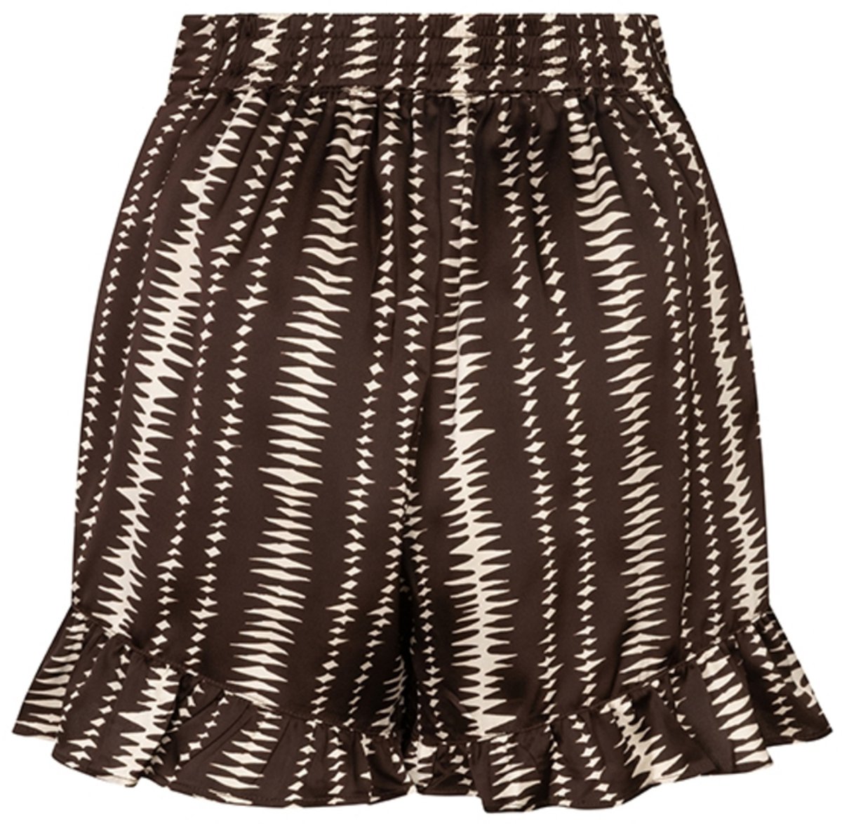 Lofty Manner Broek Short Jazzy Rf31 1 214 Brown Stripe Print Dames Maat - L