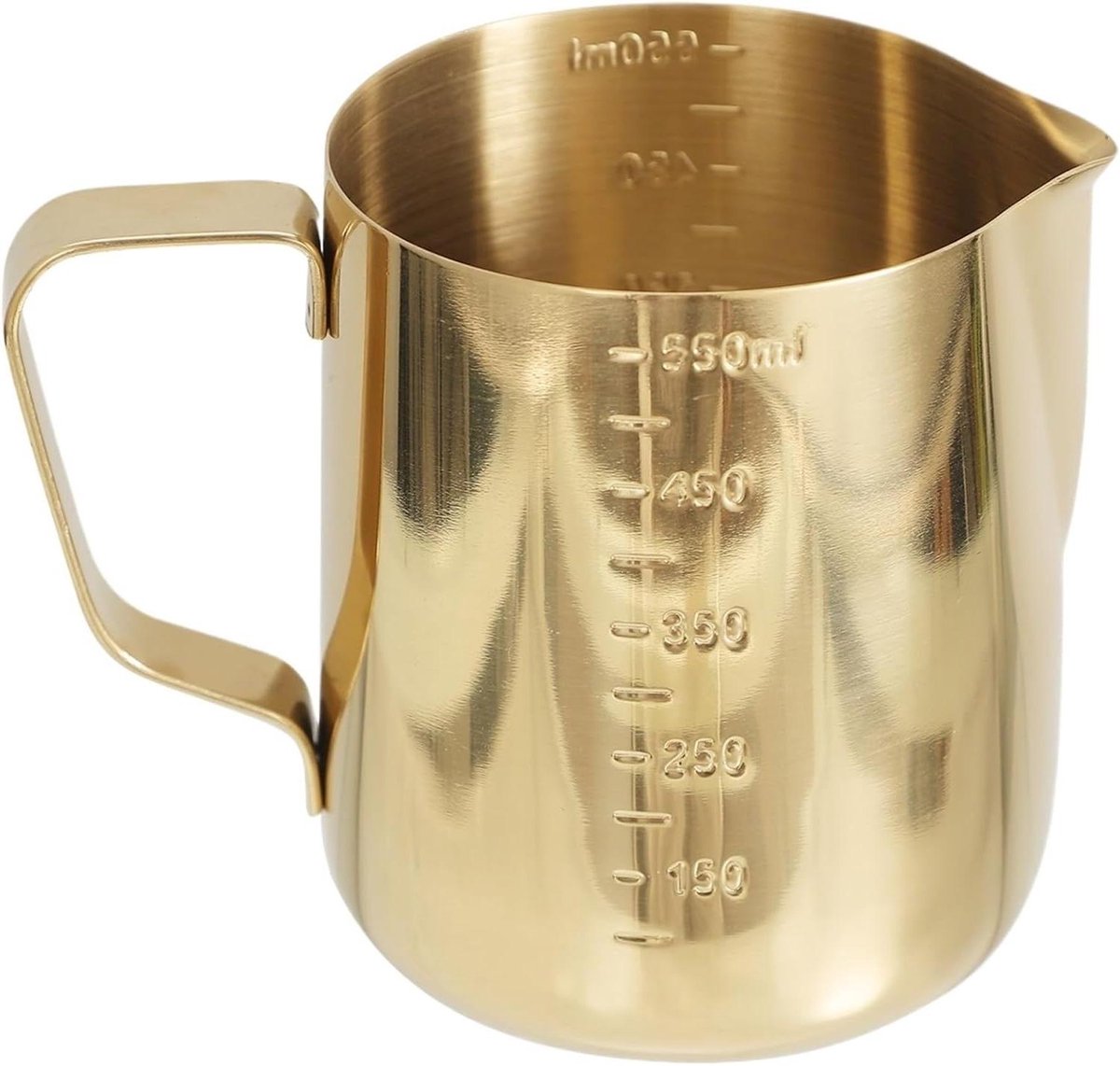 Koffie Concentraat Cup Melkopschuimer Pitcher Serveren van Melk Gemakkelijk Tuiten Ontwerp 600 ml Capaciteit Goud