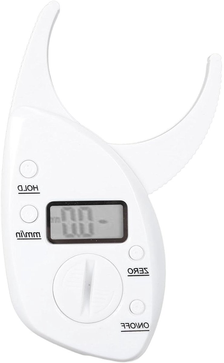 Lichaamsvet Caliper - Huidplooimeting - Fitness Doelen - Hoge Nauwkeurigheid - Digitaal LCD - Zwart
