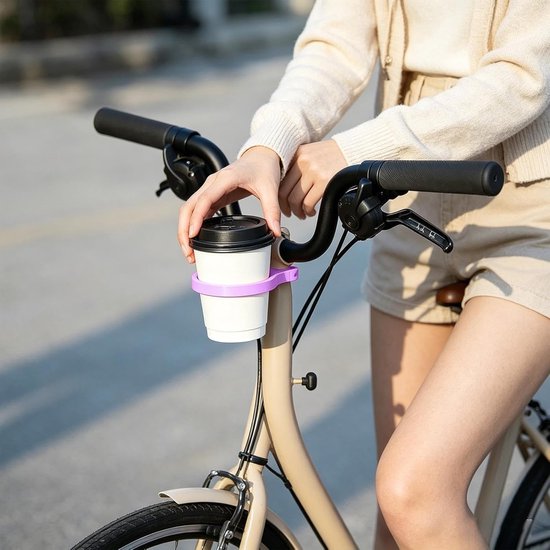 Fiets Bekerhouder - Stuur Drinkhouder - Buiten Fietsen - Snelsluiting Ontwerp - 10.62 x 7.62 cm - Violet — afbeelding 4