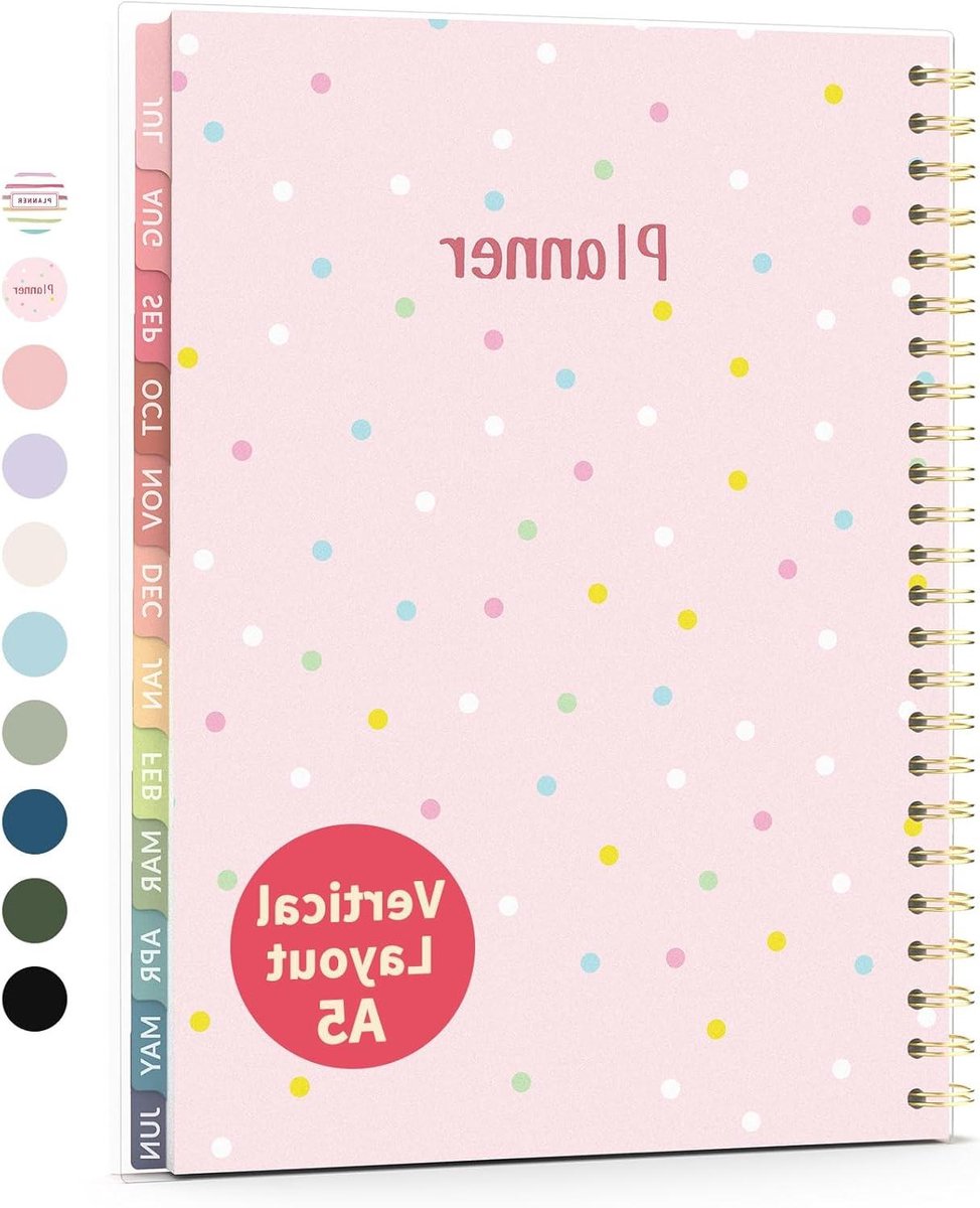 Academische agenda - Lerarenplanner Schoolplanner - Lessen plannen - Vulpenvriendelijk papier - 16 x 216 cm - Pastel