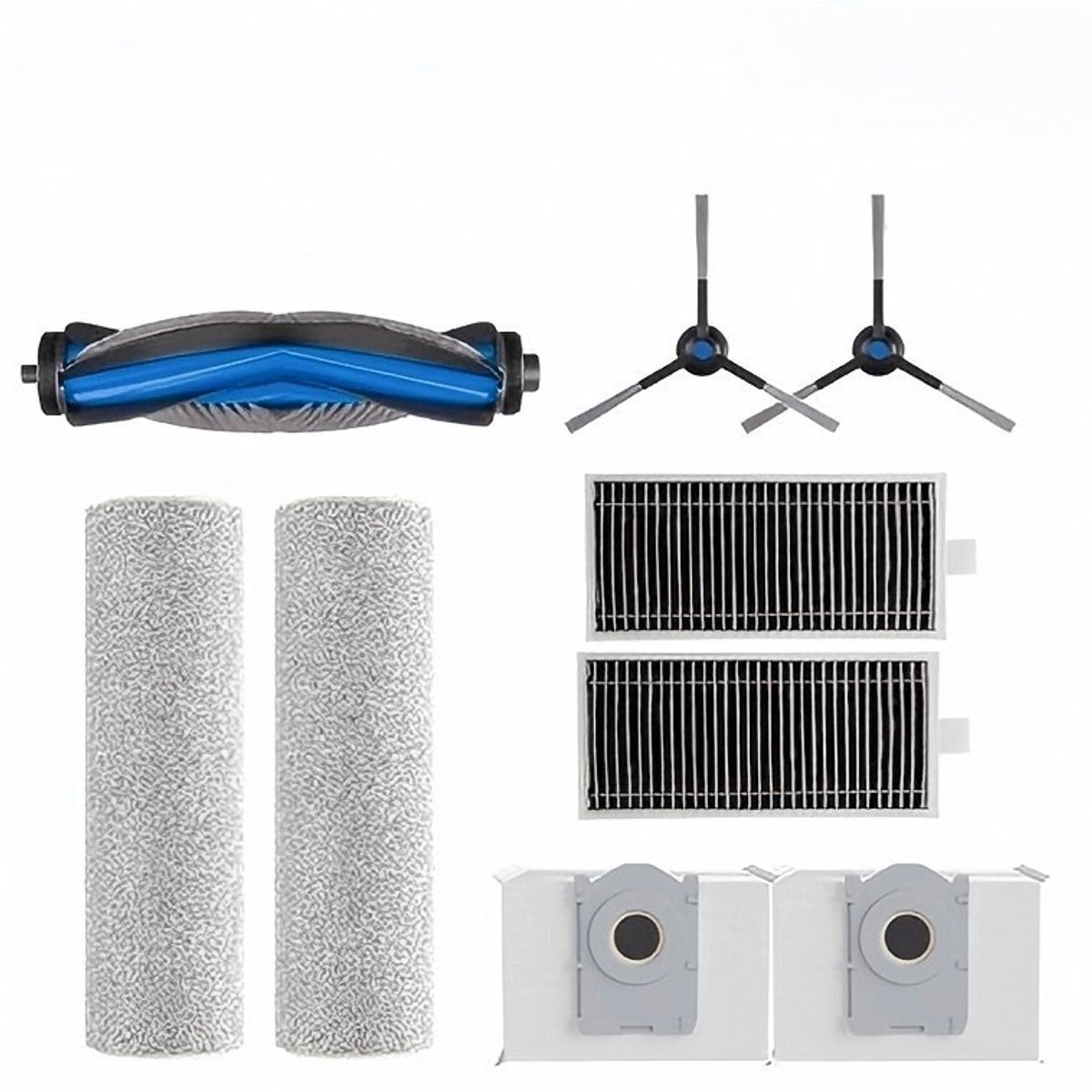 9-delige -1 rolborstel, 2 borstelrollen, 2 zijborstels, 2 stofzakken, 2 HEPA-filters - Voor ECOVACS DEEBOT X8 Pro Omni/ X8 Omni robotstofzuiger