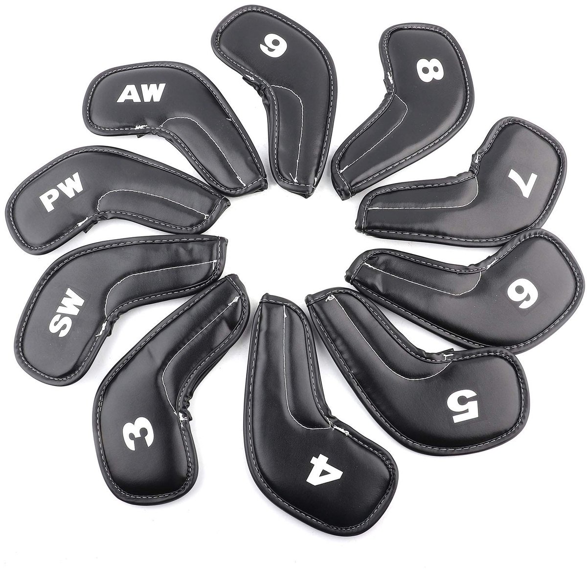 Dailygoods- Golfclub Hoofdhoezen Set van 10 - Bescherming - Robuust - Duurzaam - Wasbaar - Eenvoudig omwikkelen - Golfclub Covers