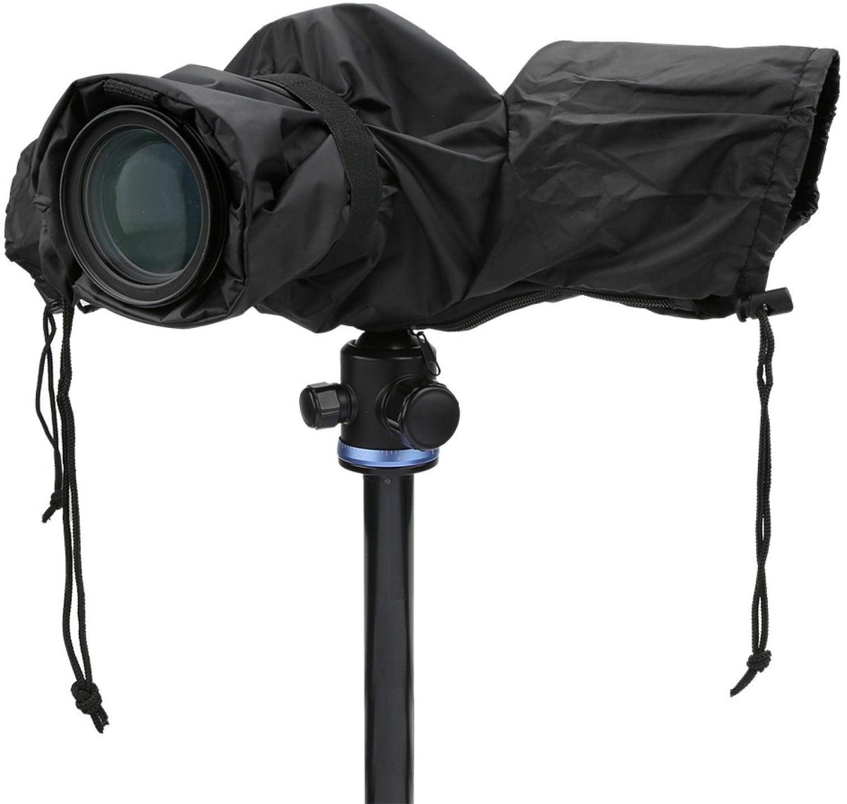 Dailygoods- Regenhoes Waterdicht - Camera Cover - Elastische Touwen - Ritssluiting - Handbediening - Geschikt voor DSLR Camera