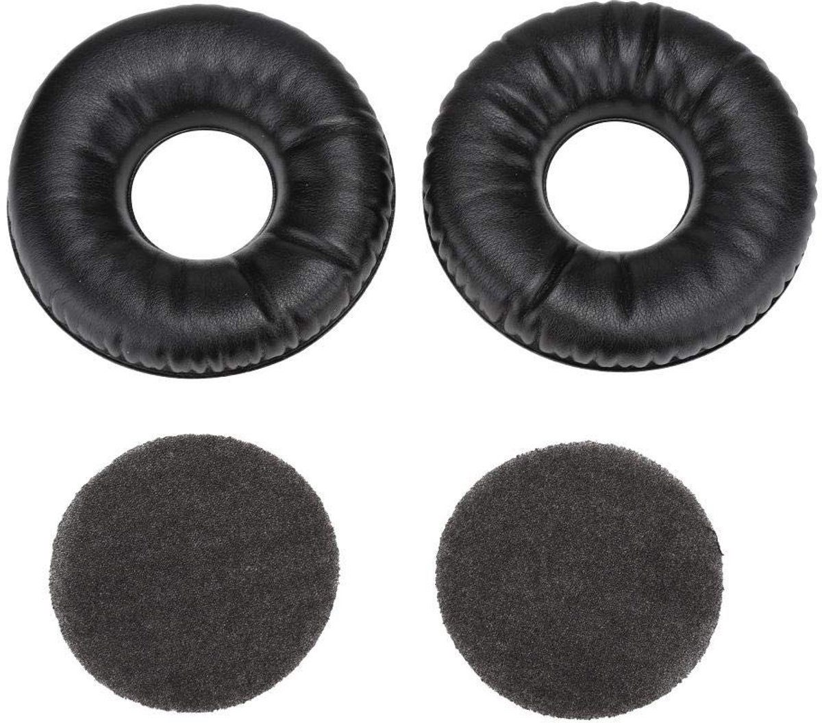 Dailygoods- Oorkussen Vervanging - Koptelefoonkussens - Katoen - Zwart - 2 Stuks - 8,8 x 8,8 x 1,5 cm - Koptelefoonkussen