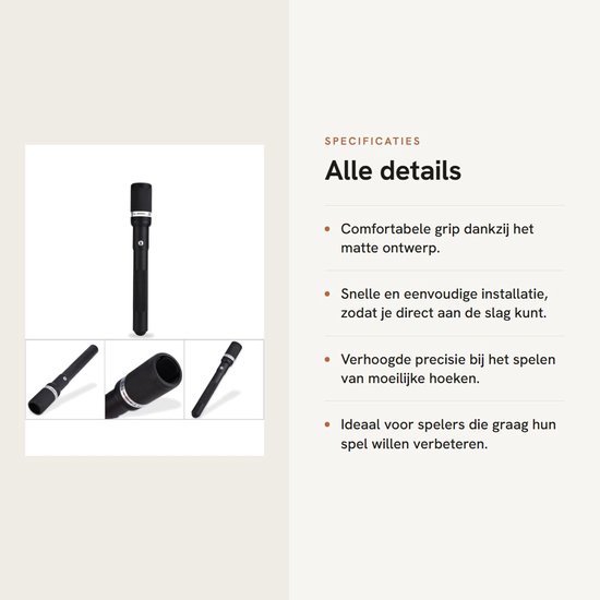 Dailygoods - Dailygoody - Cue Extension - Billiard Pole - Lichtgewicht en Sterk - 12.6 Inch - Perfect voor Billard Spelers - Aluminium Alloy van Dailygoods — afbeelding 2