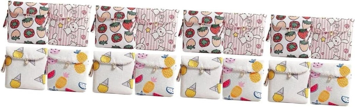 Maandverband Opbergtas - Periode Pouch - Persoonlijke Hygiëne - Draagbaar Ontwerp - 16 Stuks - Diverse Kleuren