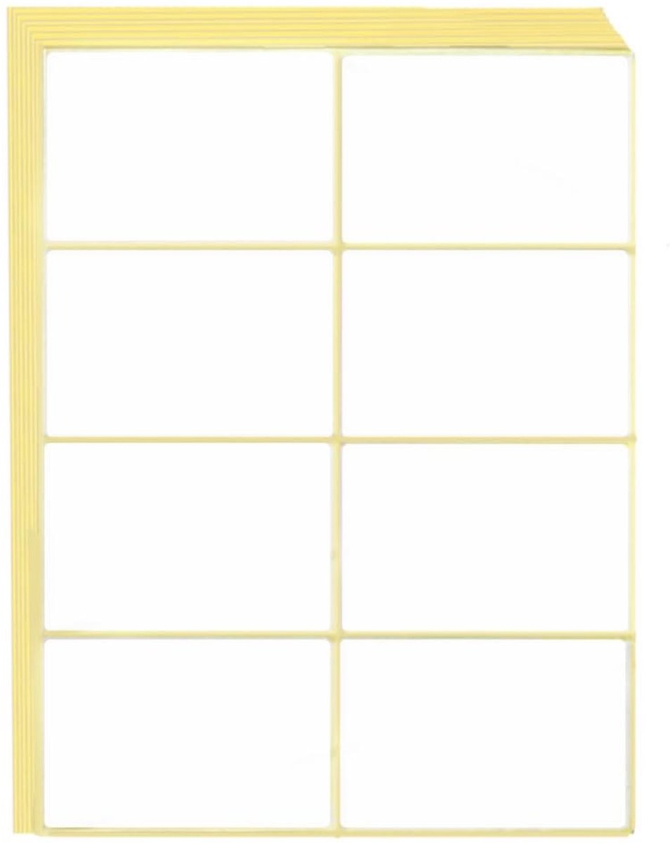 Dailygoods- Etiketten 120 stuks 50x75mm - Zelfklevend - Universele Stickers - Huishoudelijke Etiketten - Diepvriesetiketten - Adresetiketten - Label