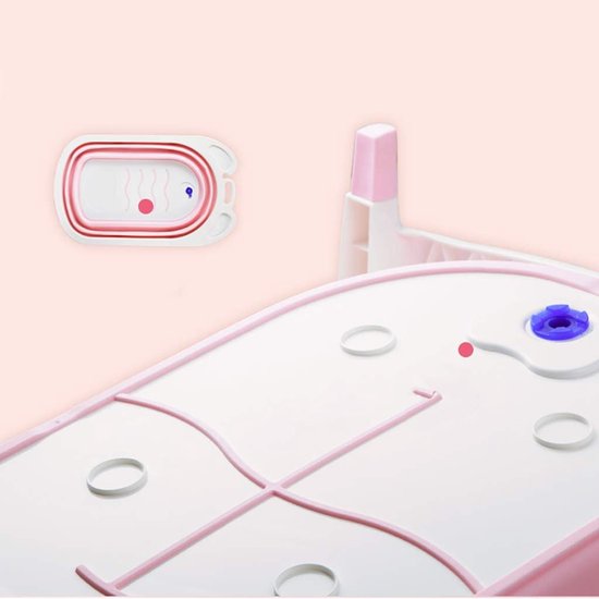 NYJS Foldable Bathtub, Portable Bathtub, Summer Baby Foldable Bathtub, Baby Bath Blue, Plastic Folding Fold Away Baby Bathtub, Changing Bathtub,Foldable Baby Storage Bathtub,Bath Unit, Blue, Pink — afbeelding 2