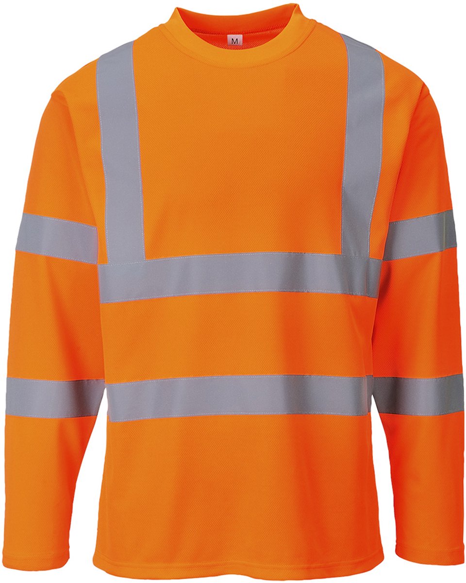 Portwest Hi-Vis T-shirt lange mouwen S278 - Oranje - S