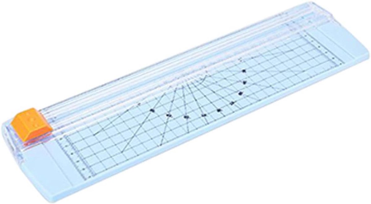 STOBOK Mini Papier Snijder Met Verstelbare Schaal Handmatige Slidingsnijder Voor Desktop Foto Multi-hoek Snijden Blauw Eenvoudig Te Gebruiken Veilig