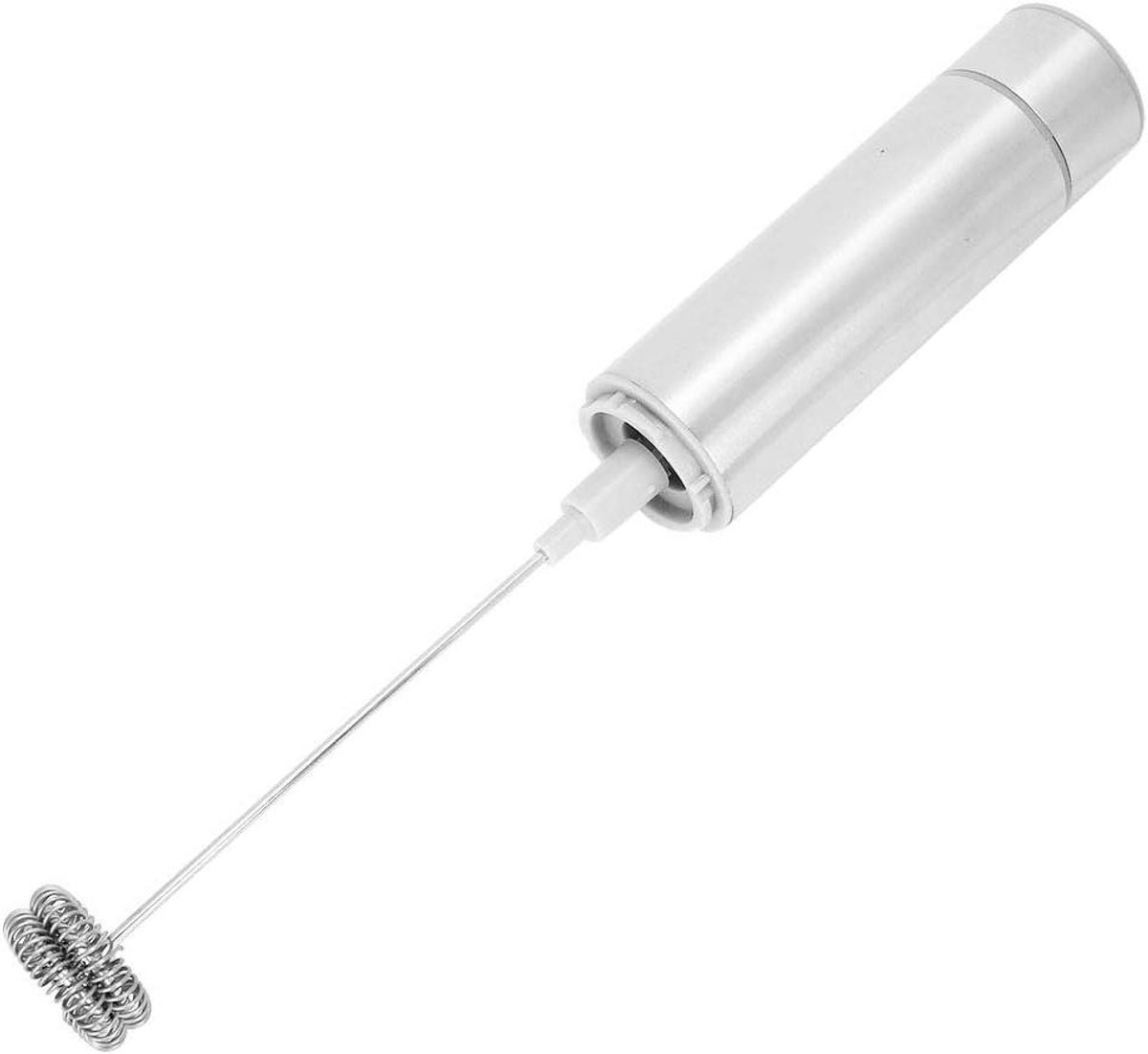 Melkopschuimer Mixer - Keukenmachine Draagbaar - Dranken Bereiden - Hoge Snelheid Rotatie - 23.7 cm - Zilver