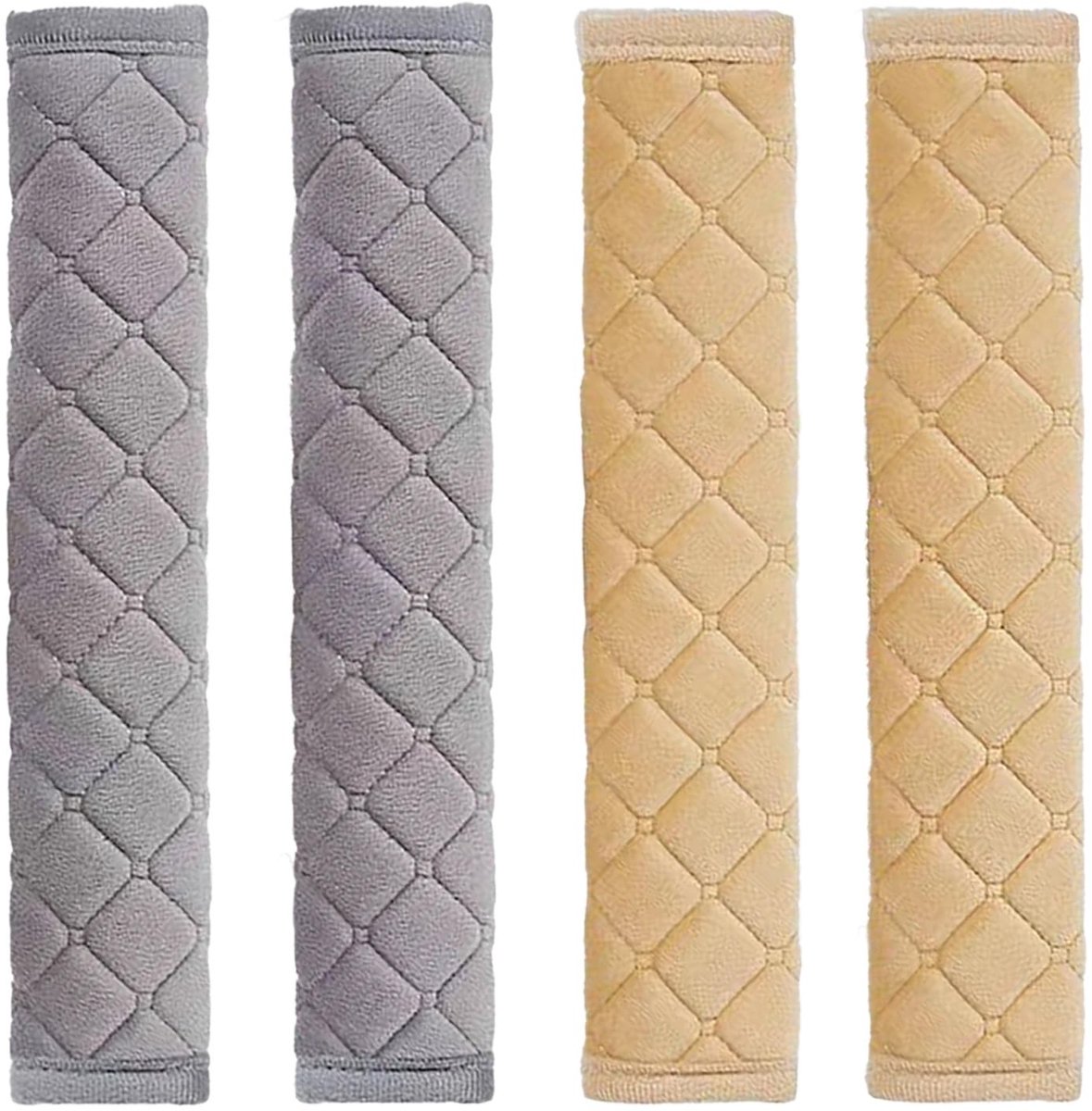Dailygoods- Zitveiligheidspads - Set van 4 - Zachte Flanel - Bescherming voor Volwassenen/Kinderen - Antislip - Verstelbare Klittenbandsluiting - 27 cm Lengte - Zitveiligheidshoes