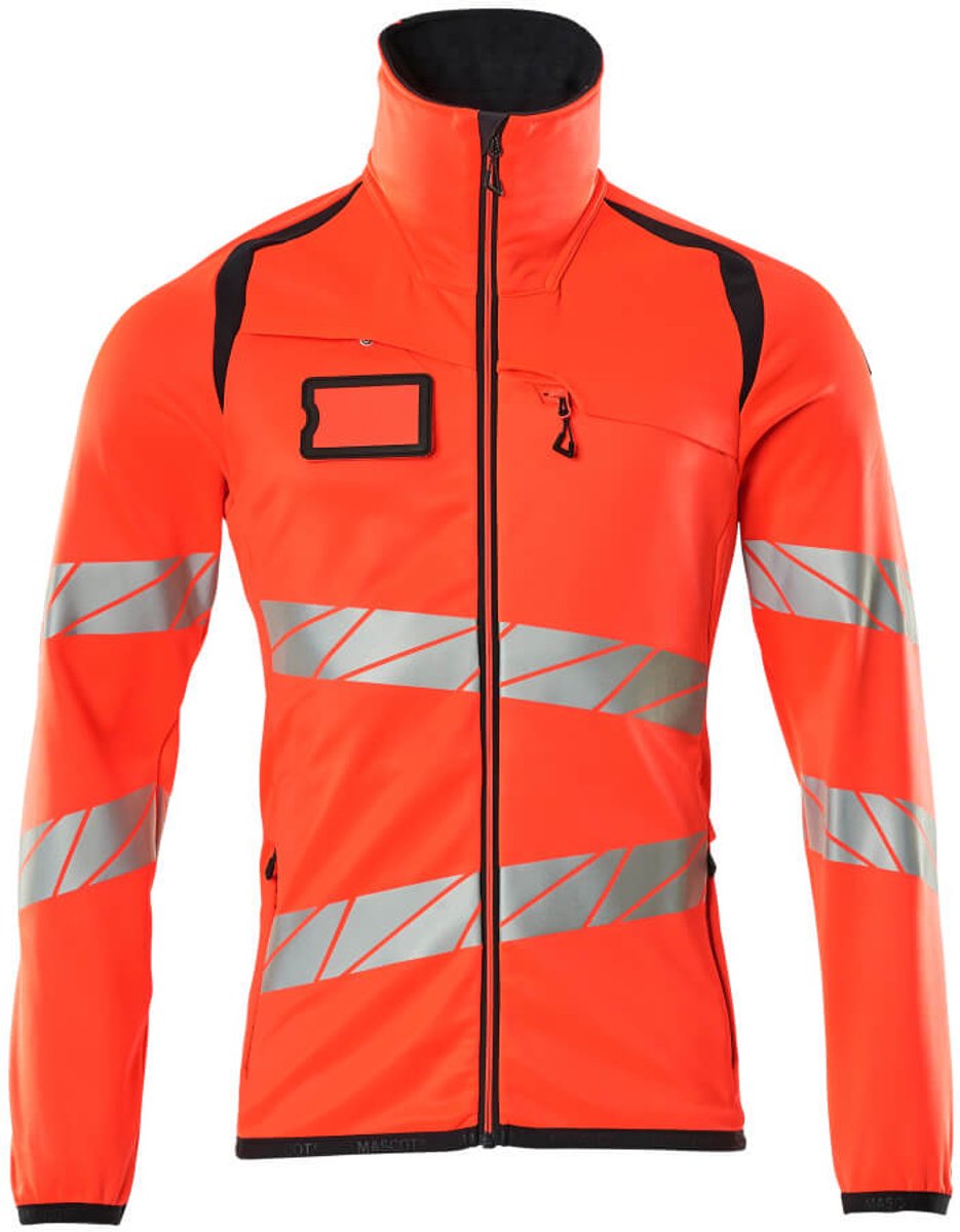 Mascot Accelerate Safe Fleecetrui met rits 19103-315 - hi-vis rood/donkermarine - XL