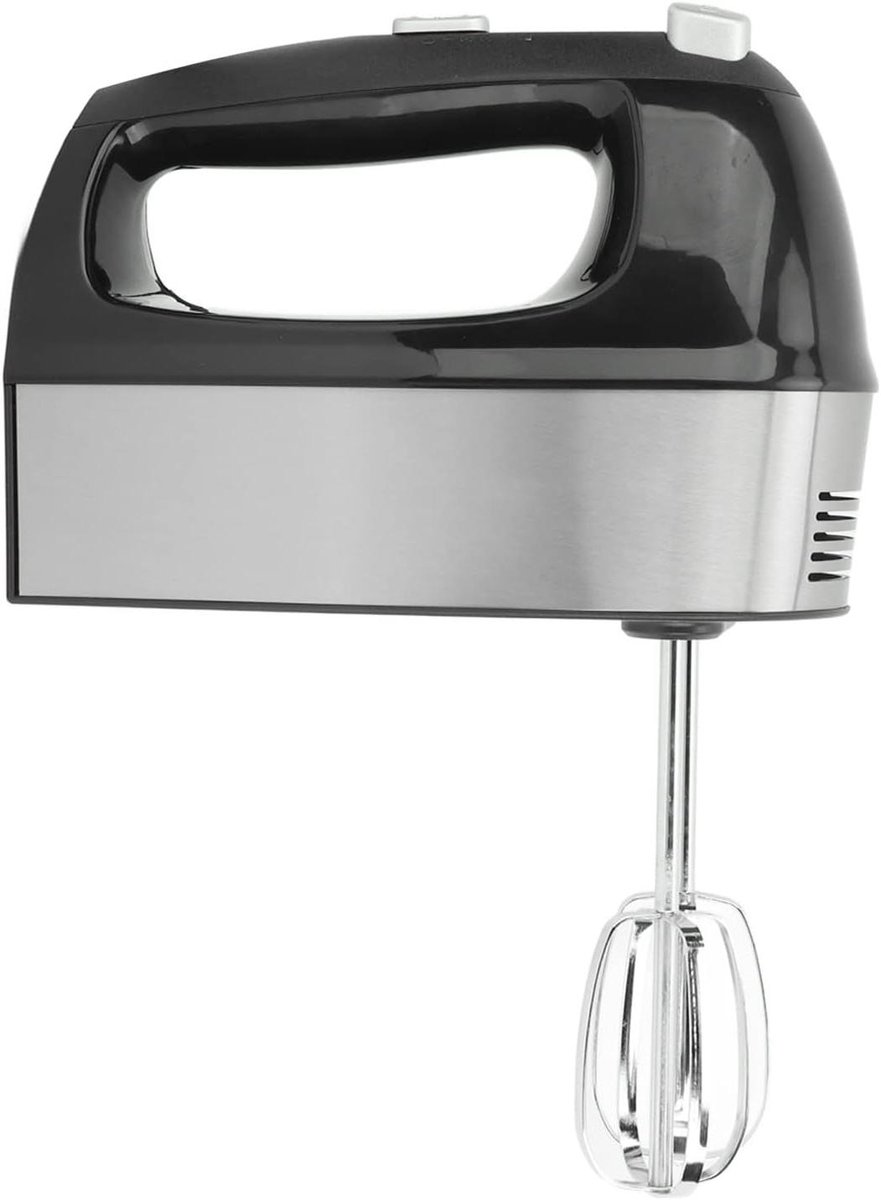 Elektrische Handmixer Keukenmixer Klopper Bakken en Koken 5 Snelheden Krachtig 500W Vermogen Zilverkleurig