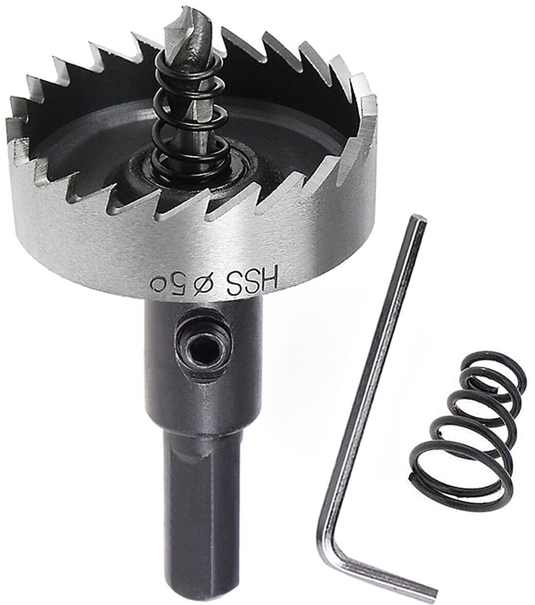Dailygoods- Gatzaag Hoge Snelheid - Heavy Duty Boor - HSS Staal - Schokbestendig - Gat Grootte 50mm - Openingsdiepte 15mm - Sterke Slijtvastheid