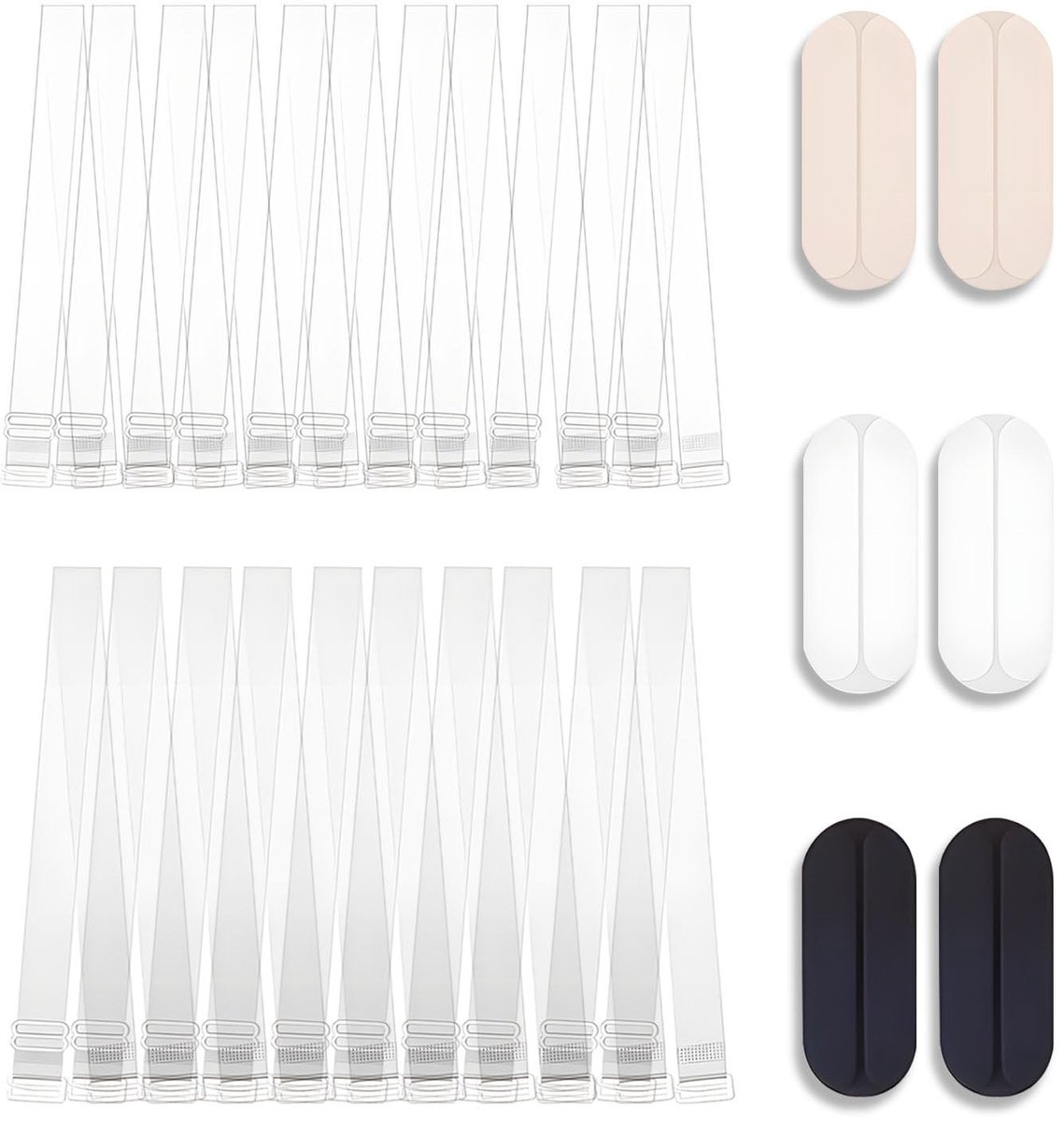 Dailygoods- Beha-bandjes 10 paar - Verstelbare/Antislip - Doorzichtig/Siliconen - Vervangende Schouderbanden - Diverse Stijlen - Slanker Uiterlijk - Bh-bandjes