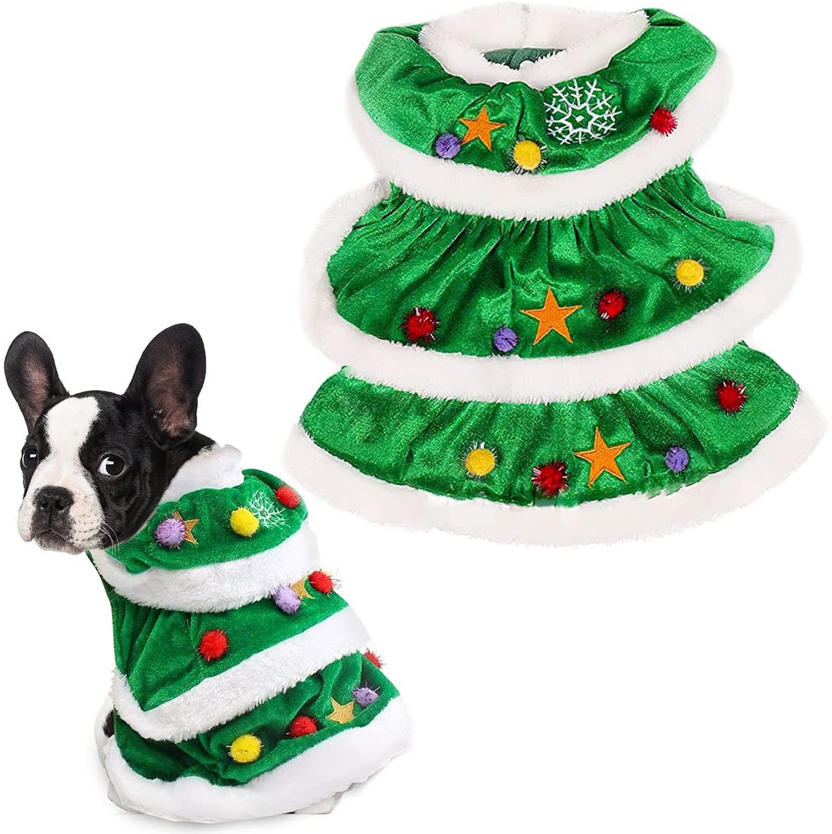 Dailygoods- Kerstkostuum voor Honden - Hondenkerstjas - Hondenkleding - Huisdier-Kerstoutfit - Dier-Cosplay - Hoogwaardig Polyester - Hondenoutfit